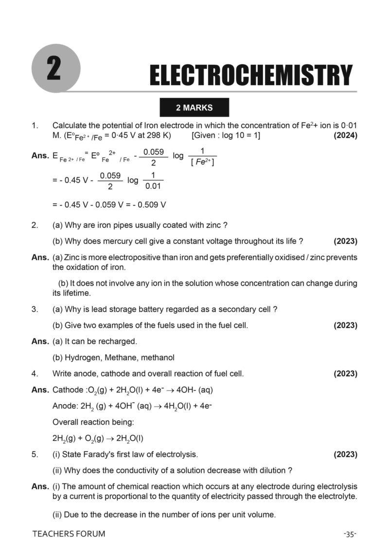 Teachers Forum CBSE Question Bank Class 12 Chemistry (For 2026 Board Exam) - Image 4