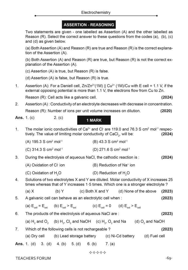 Teachers Forum CBSE Question Bank Class 12 Chemistry (For 2026 Board Exam) - Image 6