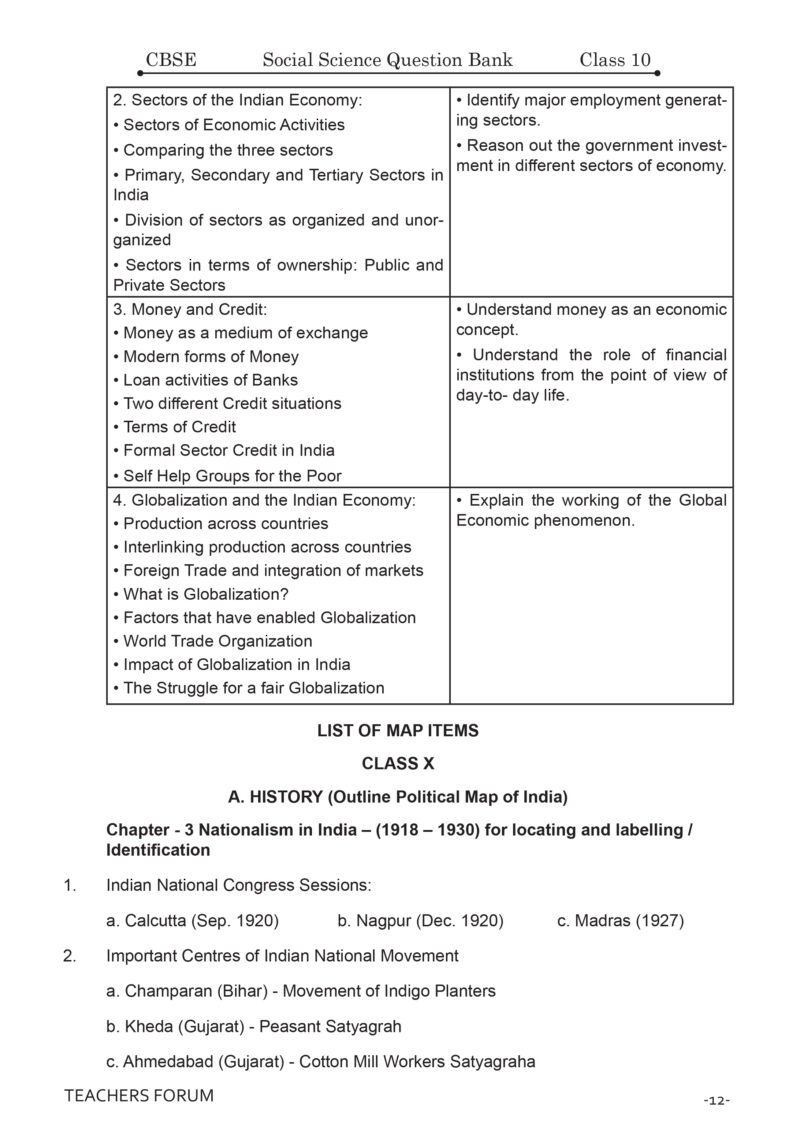 Teachers Forum CBSE Question Bank Class 10 Social Science (For 2026 Board Exam) - Image 8