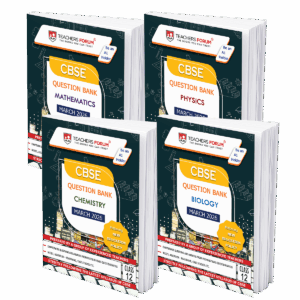 Teachers Forum CBSE Question Bank Class 12 Bundle Mathematics, Physics, Chemistry & Biology (For 2026 Exam)