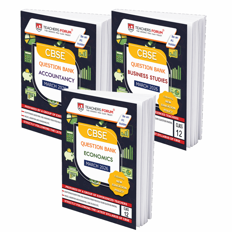 Teachers Forum CBSE Question Bank Class 12 Commerce Bundle Accountancy, Business Studies & Economics (For 2026 Exam)