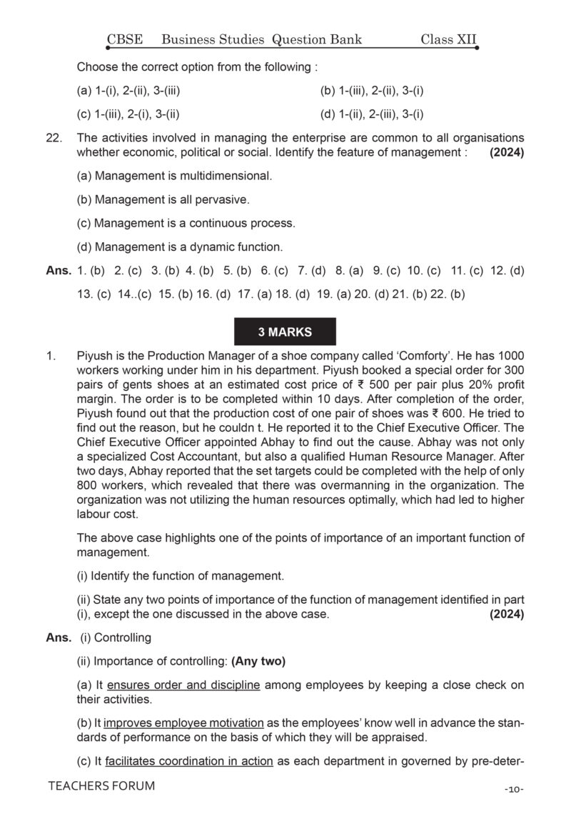 Teachers Forum CBSE Question Bank Class 12 Business Studies (For 2026 Board Exam) - Image 4
