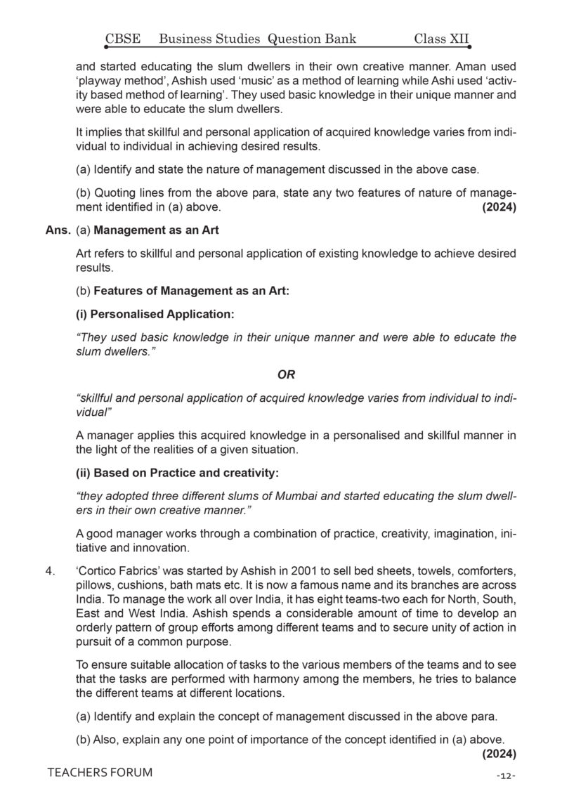 Teachers Forum CBSE Question Bank Class 12 Business Studies (For 2026 Board Exam) - Image 5