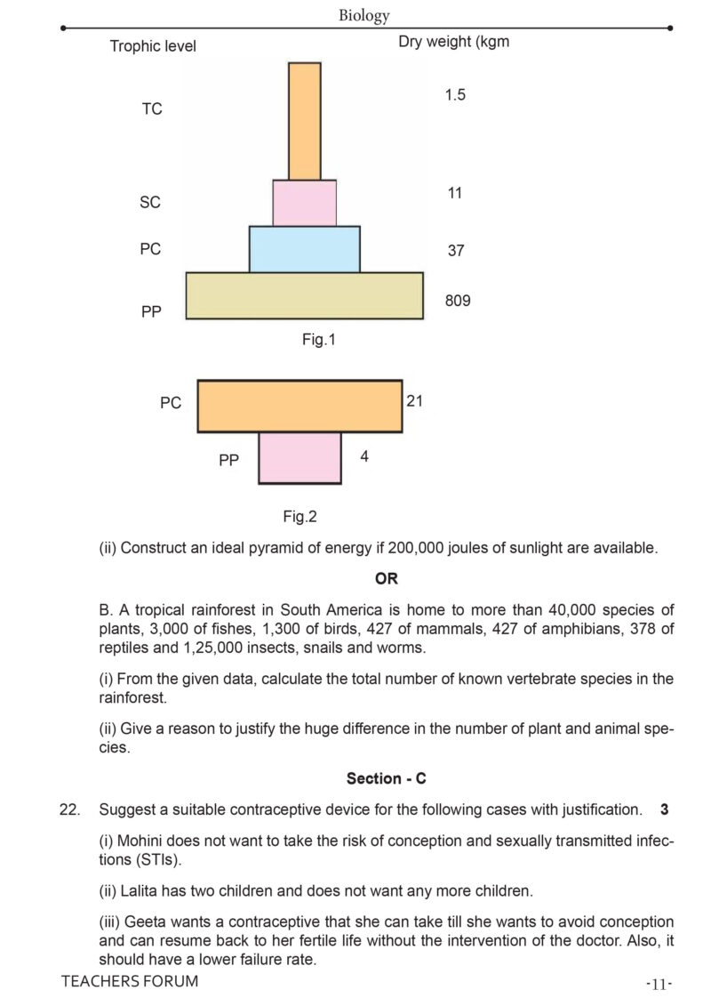 Teachers Forum CBSE Sample Question Paper Class 12 Biology (For 2026 Board Exam) - Image 4