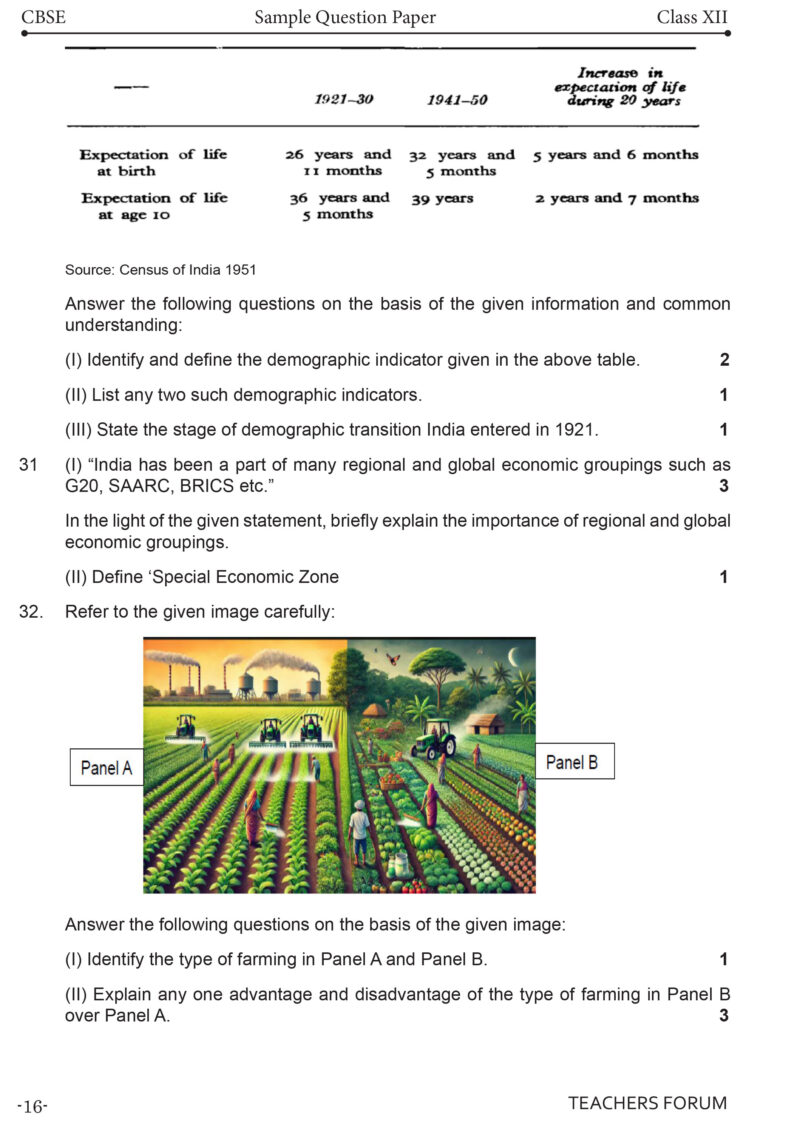 Teachers Forum CBSE Sample Question Paper Class 12 Economics (For 2026 Board Exam) - Image 8