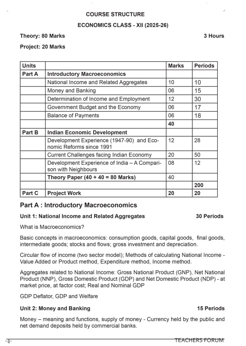 Teachers Forum CBSE Sample Question Paper Class 12 Accountancy, Business Studies & Economics (For 2026 Board Exam) - Image 7