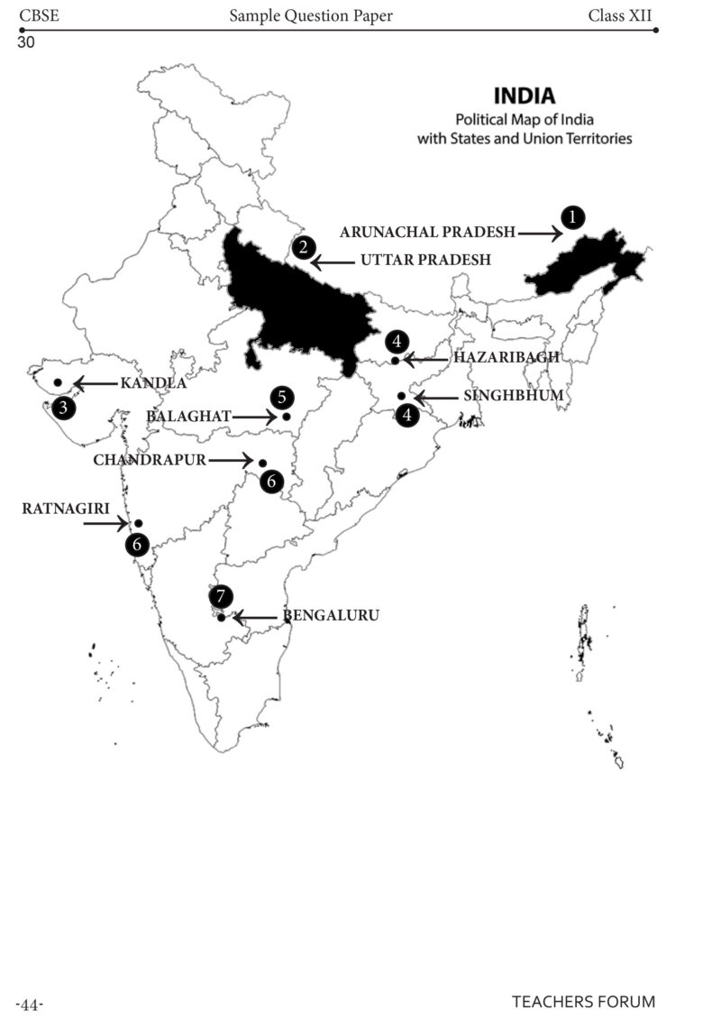 Teachers Forum CBSE Sample Question Paper Class 12 Geography (For 2026 Board Exam) - Image 8