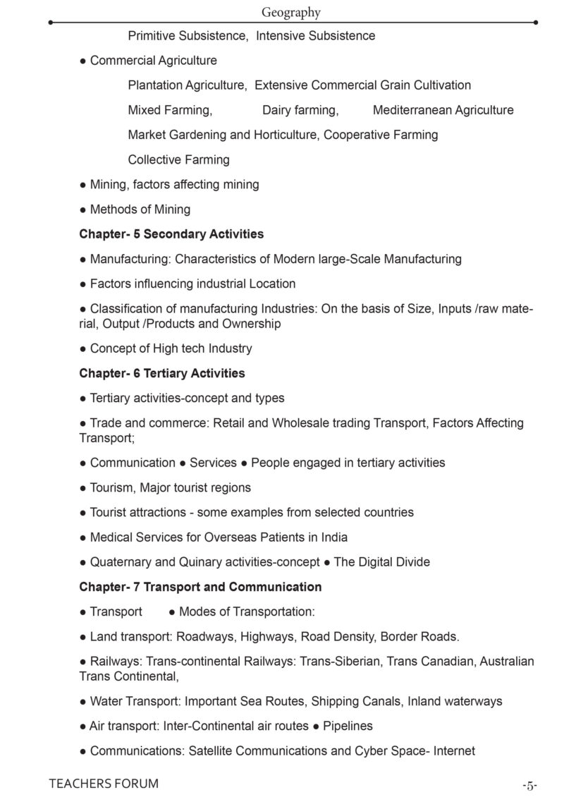 Teachers Forum CBSE Sample Question Paper Class 12 Geography (For 2026 Board Exam) - Image 4