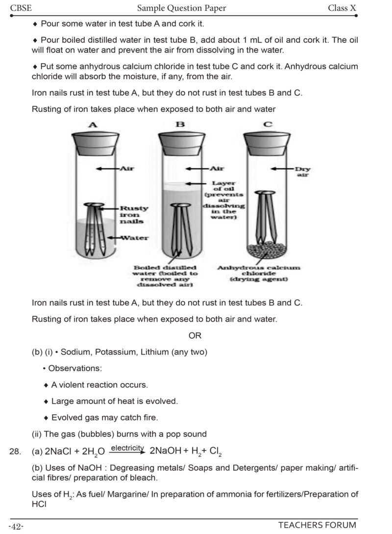 Teachers Forum CBSE Sample Question Paper Class 10 Science (For 2026 Board Exam) - Image 9