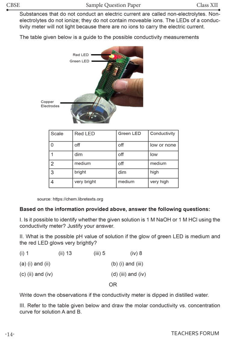 Teachers Forum CBSE Sample Question Paper Class 12 Chemistry (For 2026 Board Exam) - Image 5