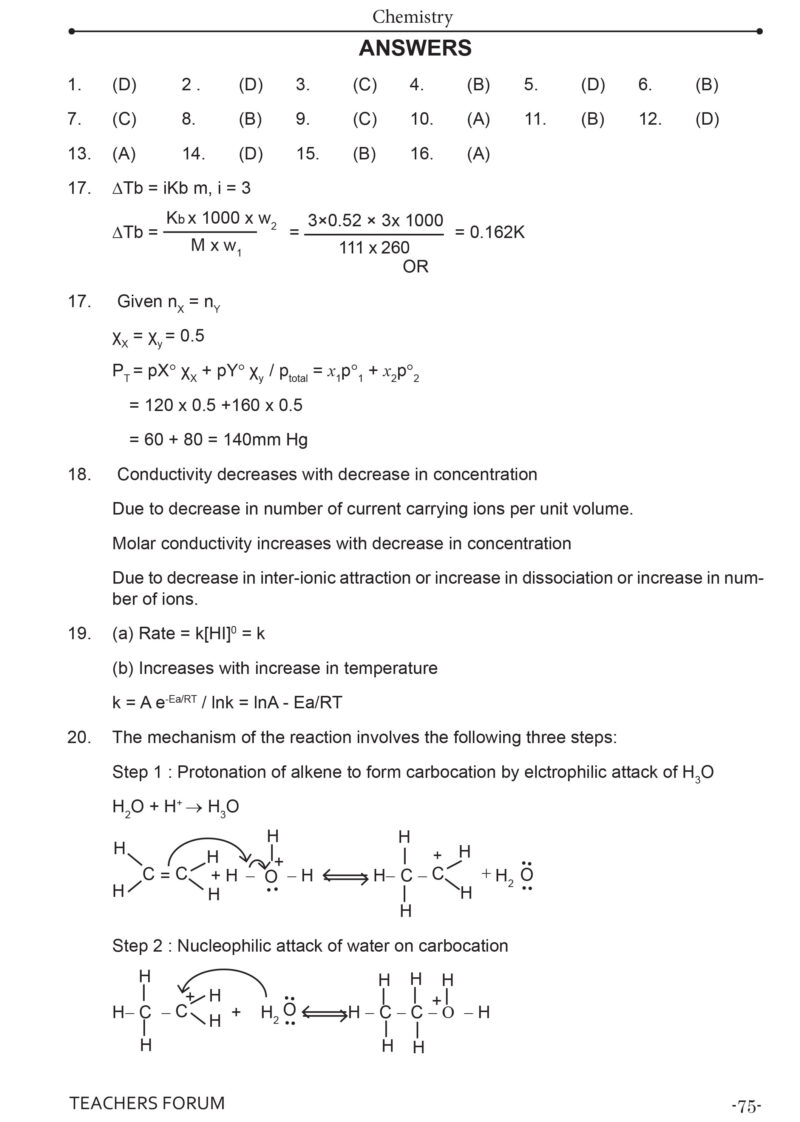 Teachers Forum CBSE Sample Question Paper Class 12 Chemistry (For 2026 Board Exam) - Image 8