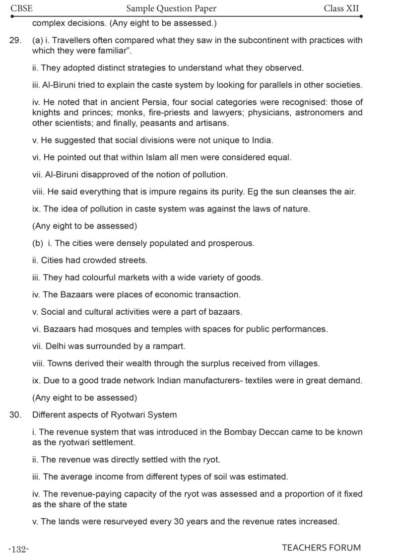 Teachers Forum CBSE Sample Question Paper Class 12 History (For 2026 Board Exam) - Image 9