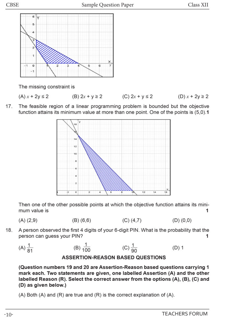 Teachers Forum CBSE Sample Question Paper Class 12 Mathematics (For 2026 Board Exam) - Image 5