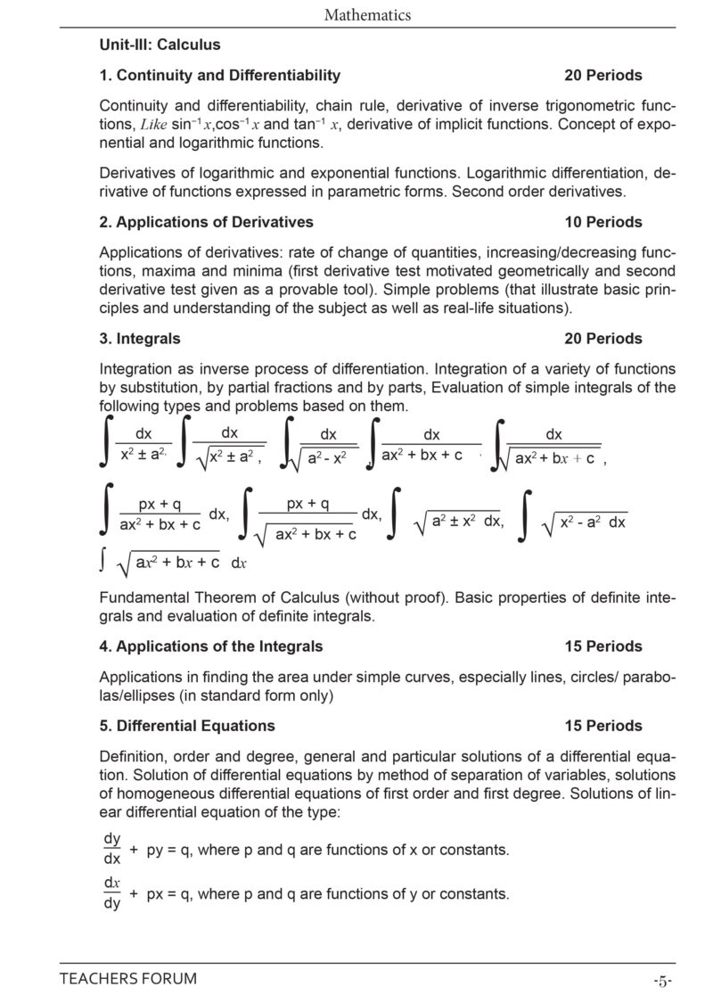 Teachers Forum CBSE Sample Question Paper Class 12 Mathematics (For 2026 Board Exam) - Image 4