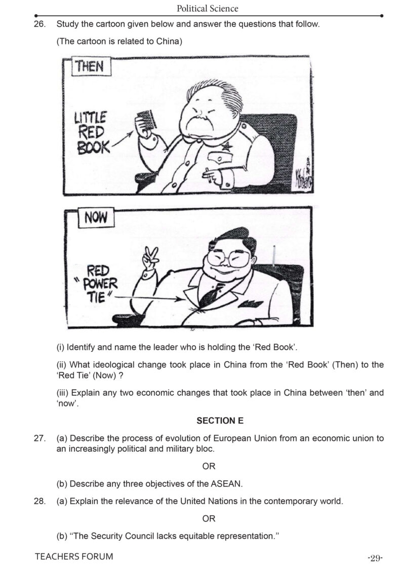 Teachers Forum CBSE Sample Question Paper Class 12 Geography, History & Political Science (For 2026 Board Exam) - Image 10