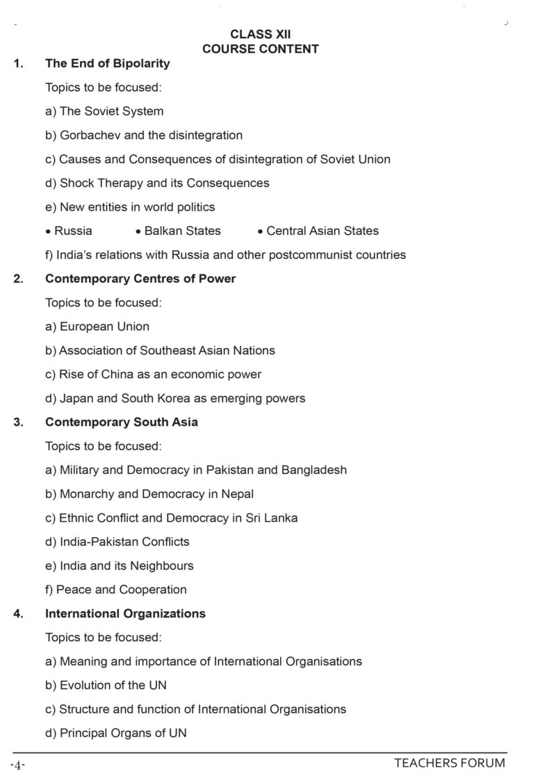 Teachers Forum CBSE Sample Question Paper Class 12 Political Science (For 2026 Board Exam) - Image 3