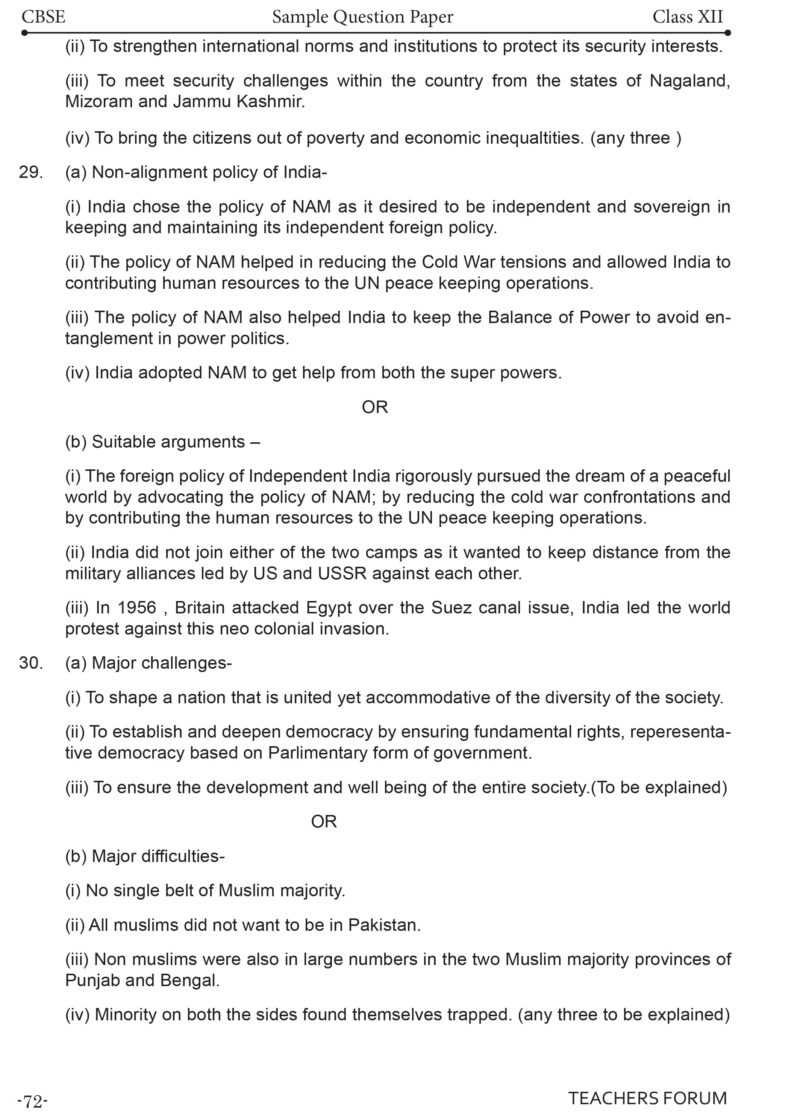 Teachers Forum CBSE Sample Question Paper Class 12 Political Science (For 2026 Board Exam) - Image 9