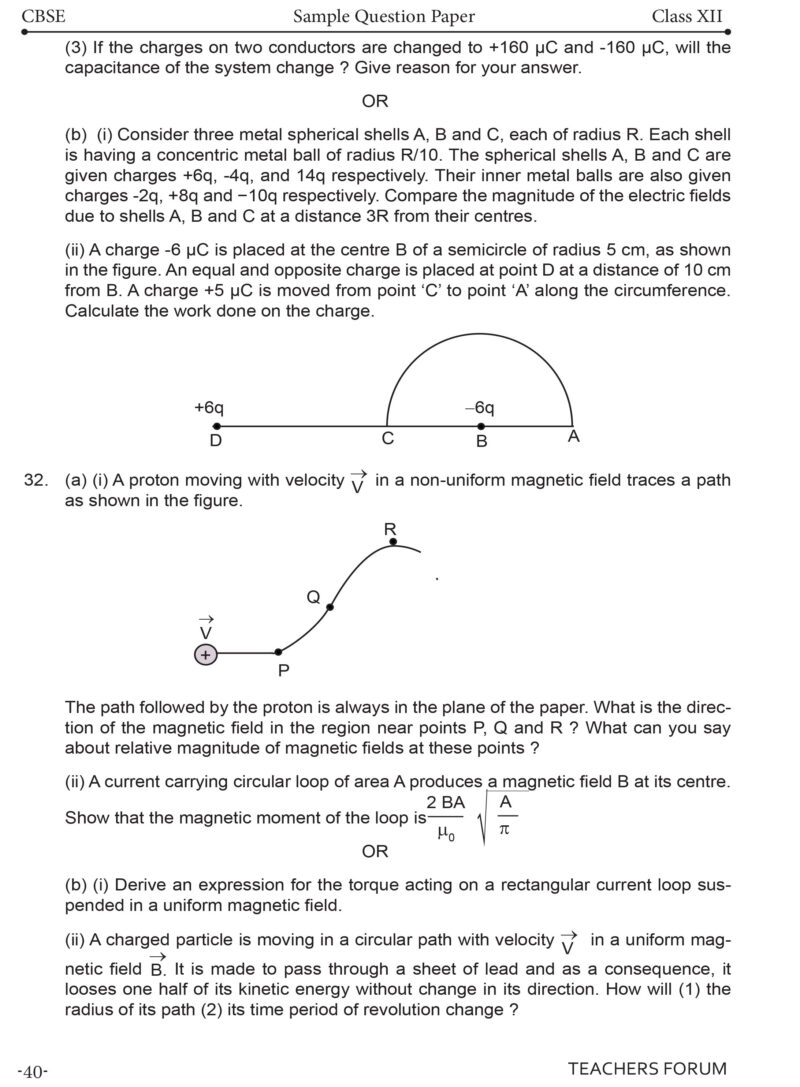Teachers Forum CBSE Sample Question Paper Class 12 Physics (For 2026 Board Exam) - Image 6