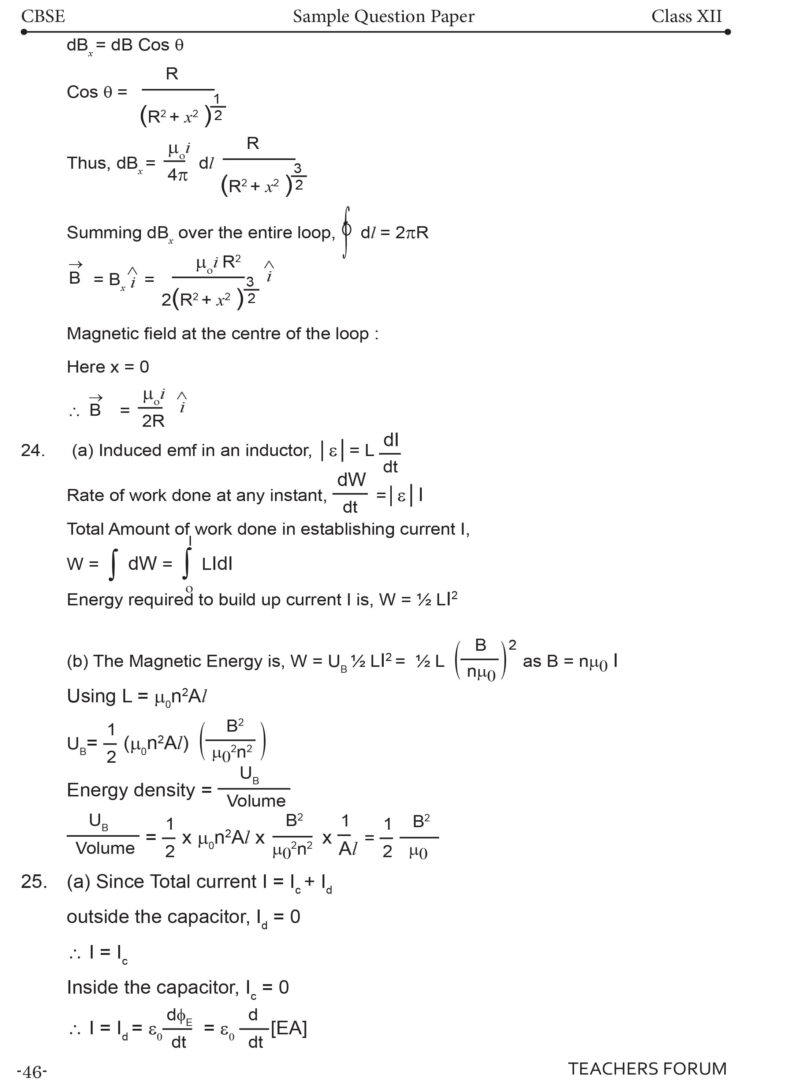 Teachers Forum CBSE Sample Question Paper Class 12 Physics (For 2026 Board Exam) - Image 7