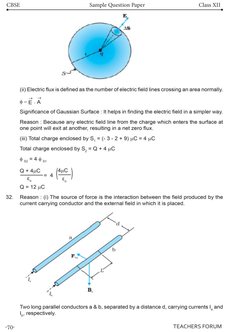 Teachers Forum CBSE Sample Question Paper Class 12 Physics (For 2026 Board Exam) - Image 9